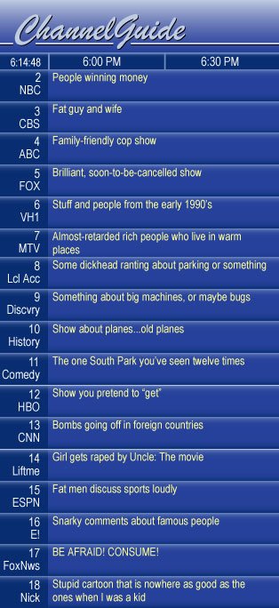 Realistic channel guide
