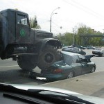 Truck parking in Russia