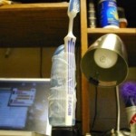 Redneck electric toothbrush